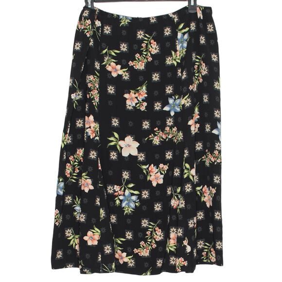 Vintage Skirt Floral Cottage Dark Academia Romantic Goth Prairie Boho Maxi Large - Picture 2 of 5